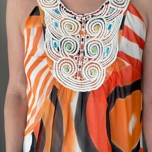 Multicolor Sleeveless Tunic